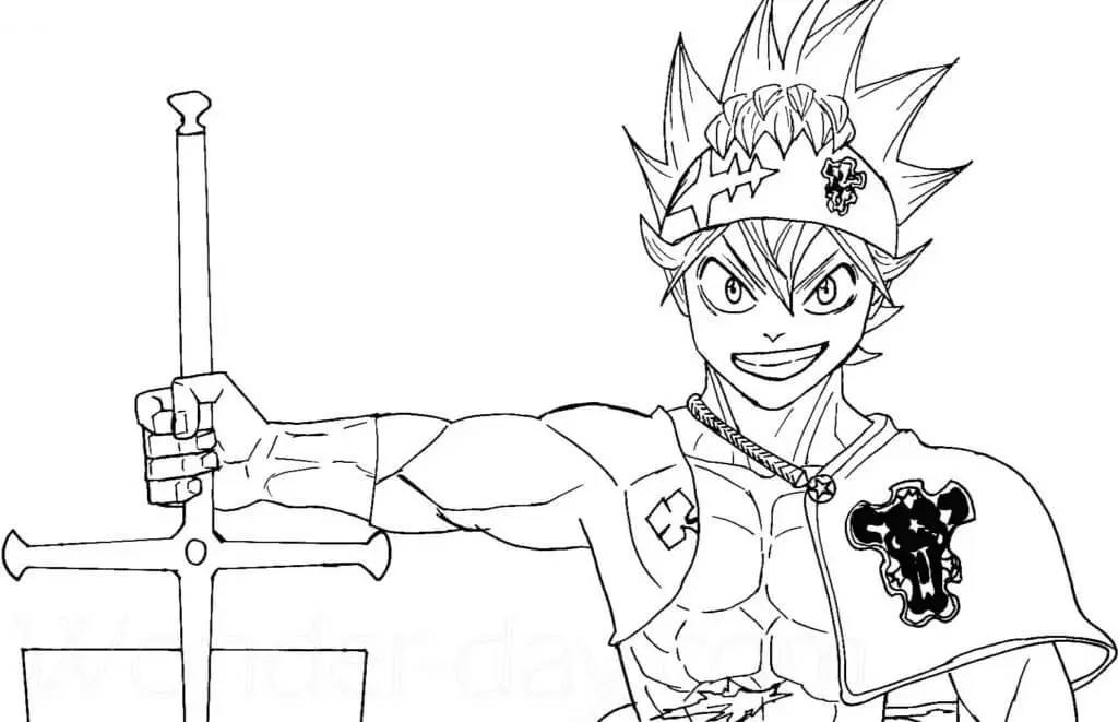 Black Clover Coloring Pages 9