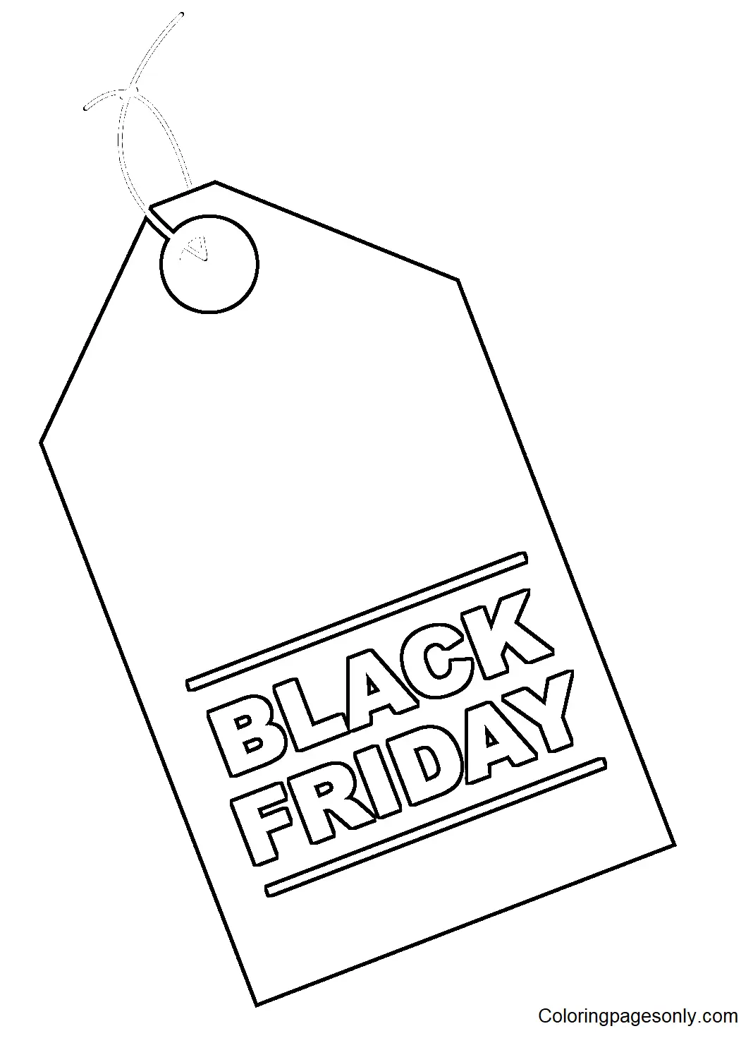 Desenhos de Black Friday Para Colorir 1