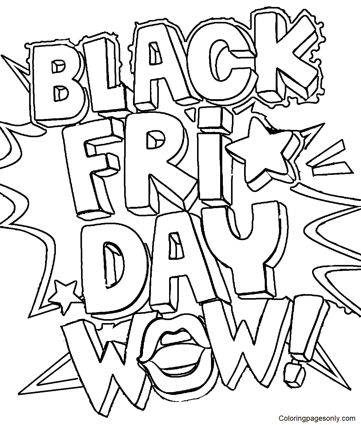 Desenhos de Black Friday Para Colorir 5