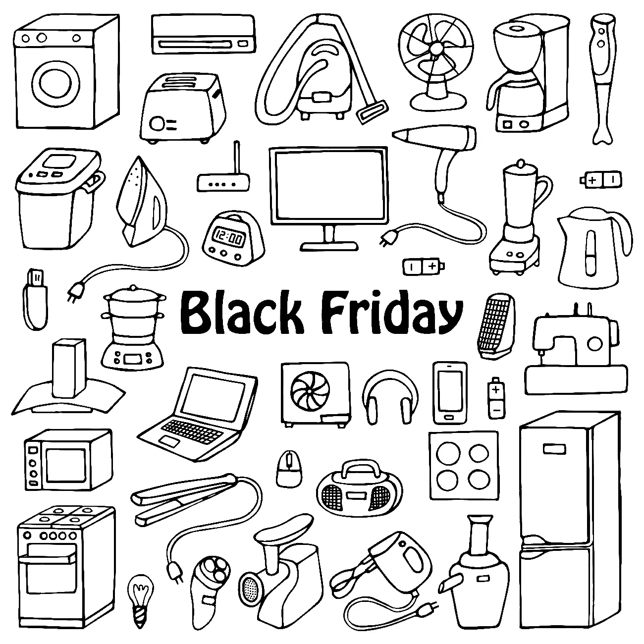 Desenhos de Black Friday Para Colorir 6