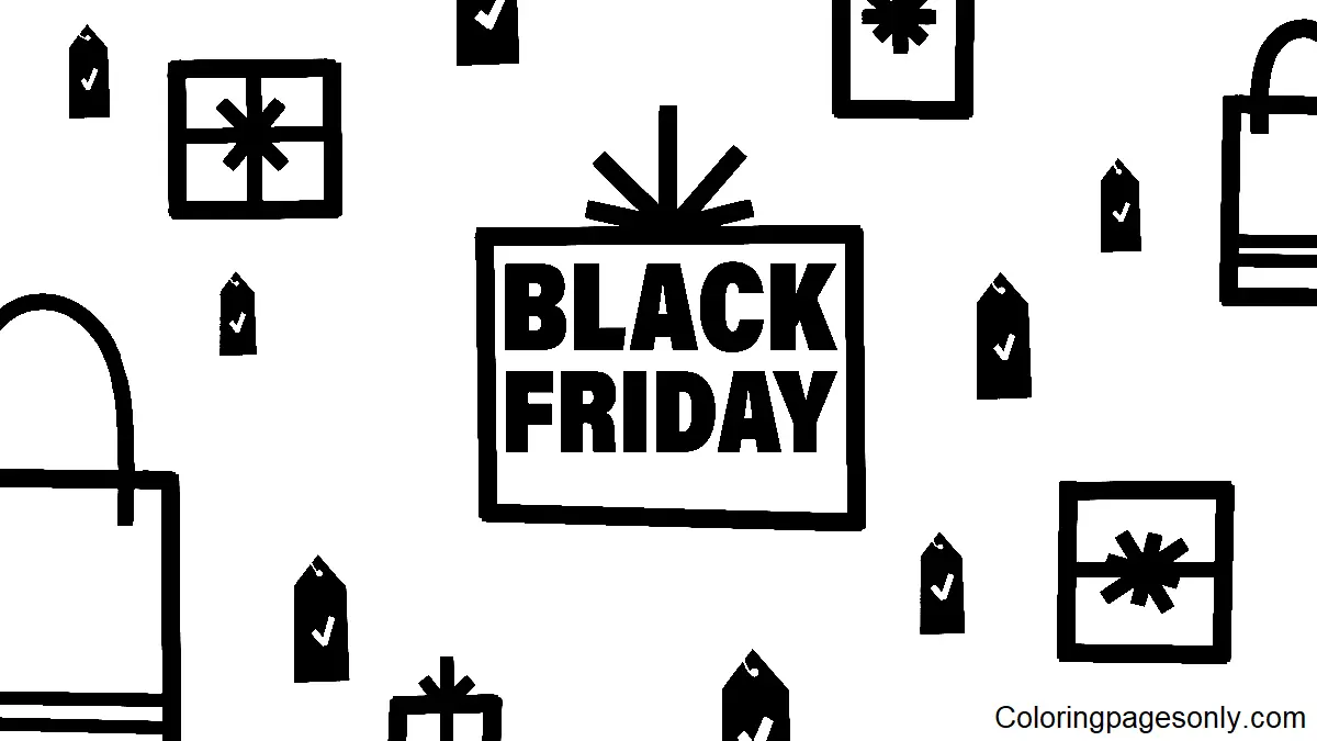 Desenhos de Black Friday Para Colorir 9