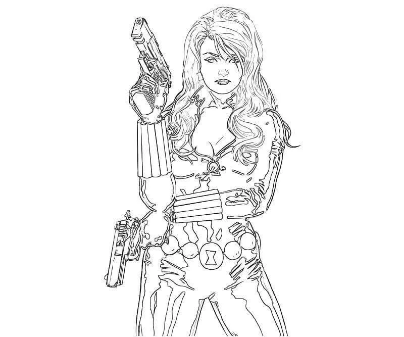 Black Widow Coloring Pages 12