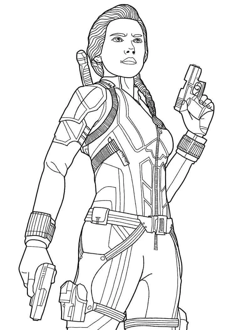 Black Widow Coloring Pages 13