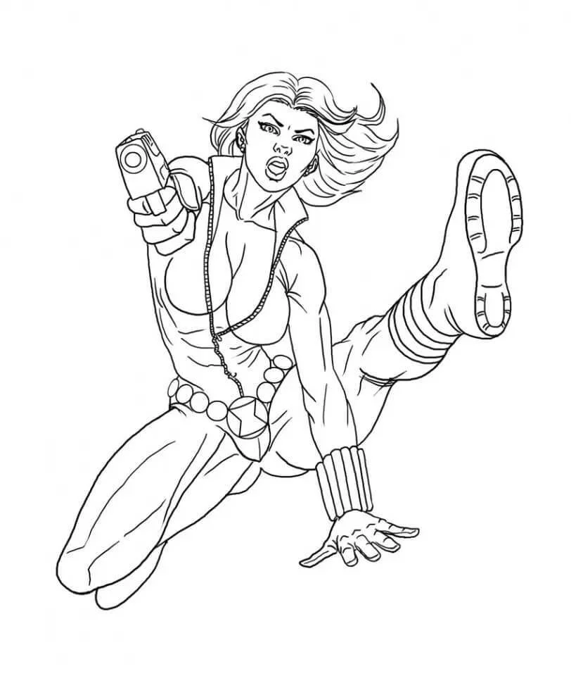 Black Widow Coloring Pages 16