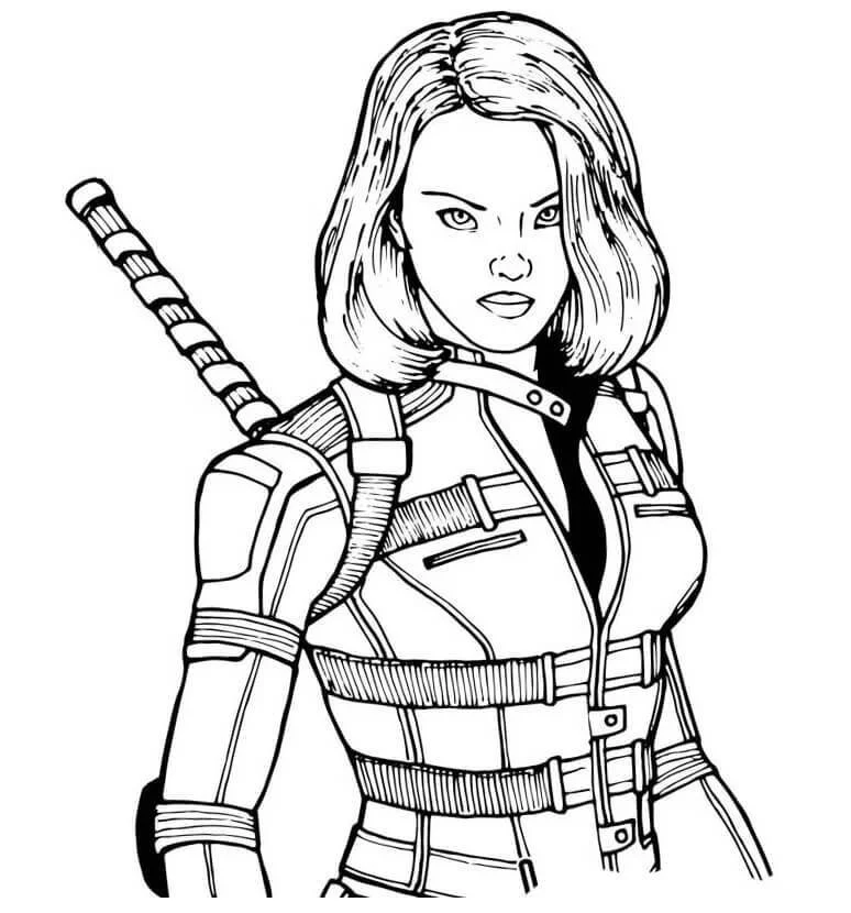 Black Widow Coloring Pages 2