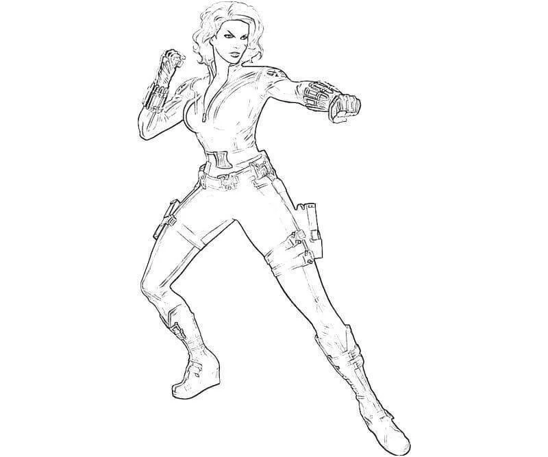 Black Widow Coloring Pages 3