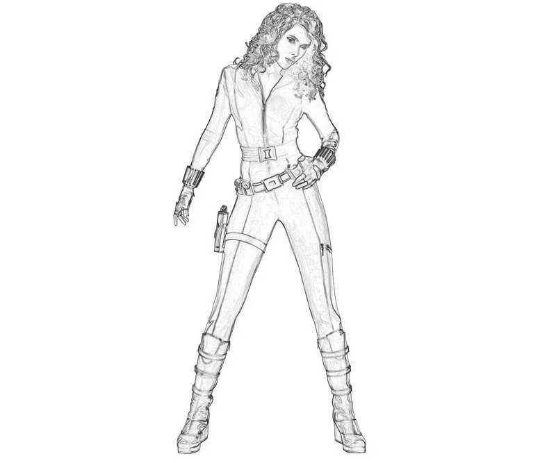 Black Widow Coloring Pages 4