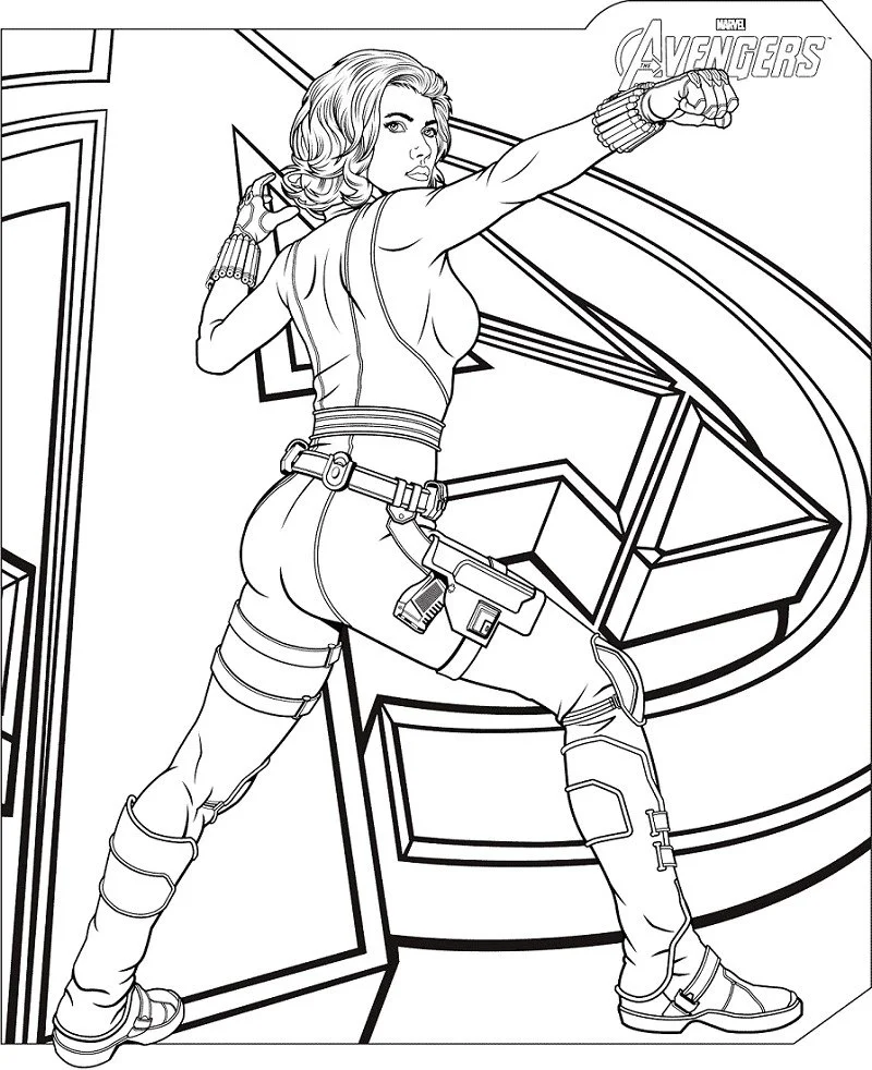 Black Widow Coloring Pages 6