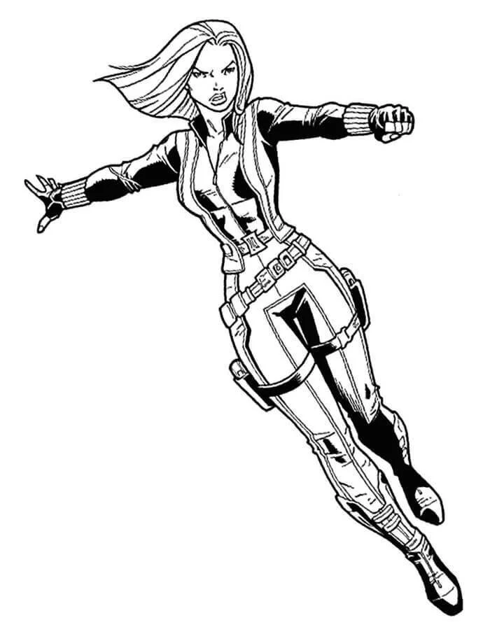 Black Widow Coloring Pages 8