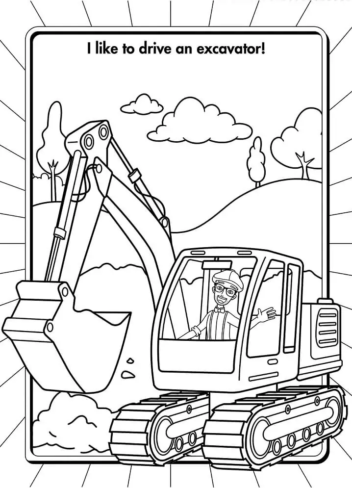 Blippi Coloring Pages 4