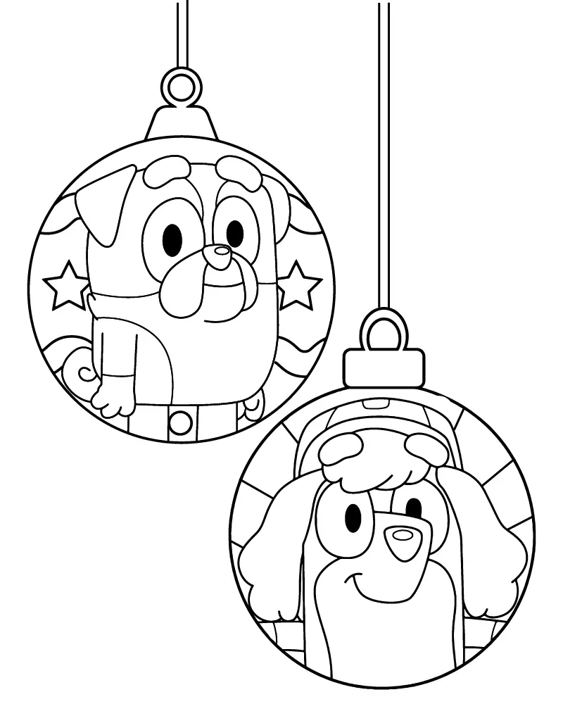 Bluey Christmas Coloring Pages 9