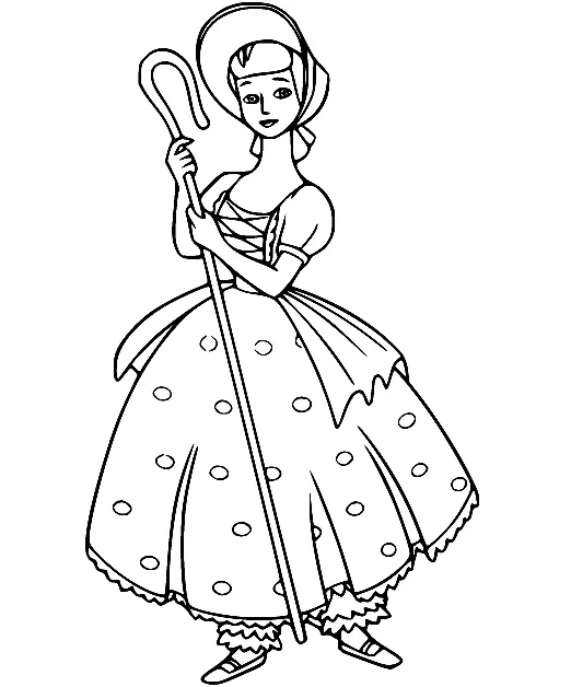 Bo Peep Coloring Pages 7