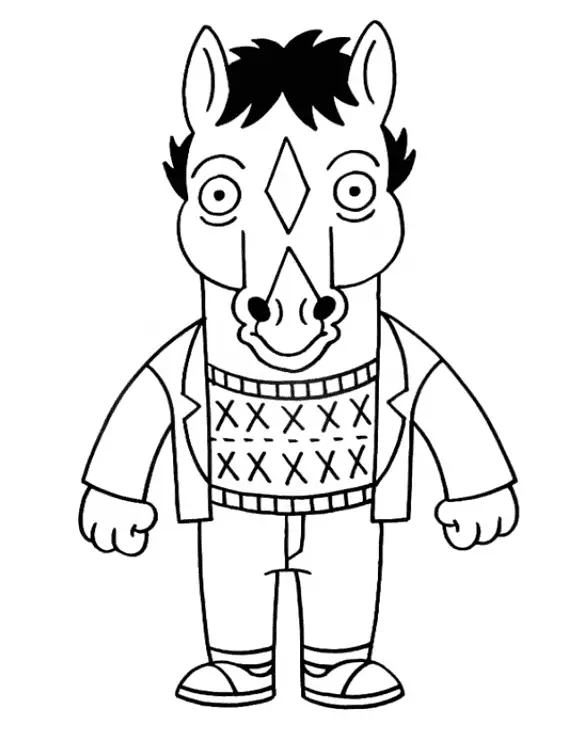 Bojack Horseman Coloring Pages 21