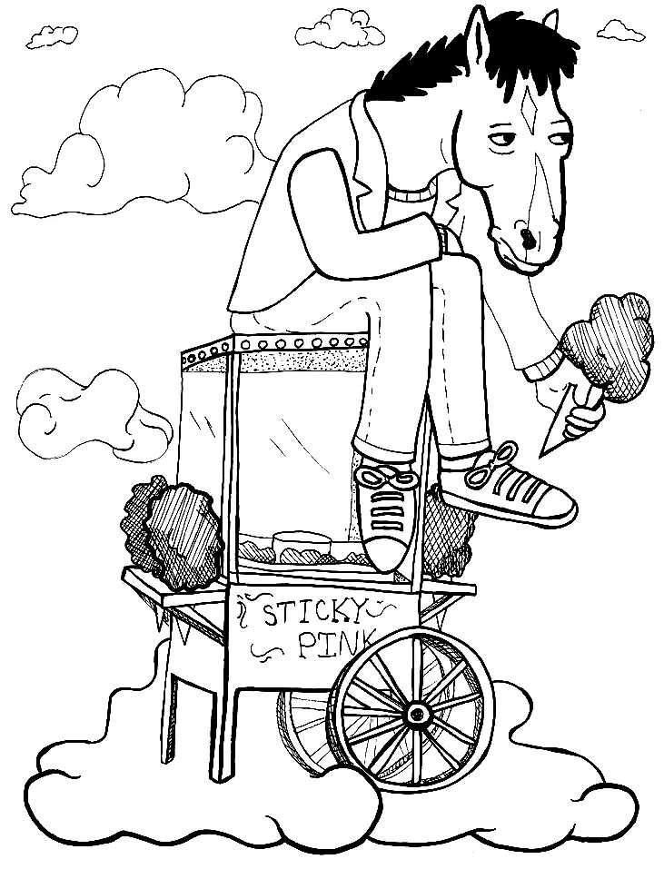 Bojack Horseman Coloring Pages 30