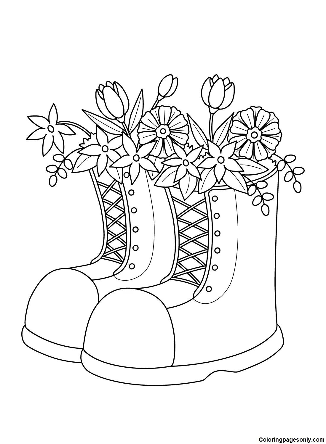 Boots Coloring Pages 3