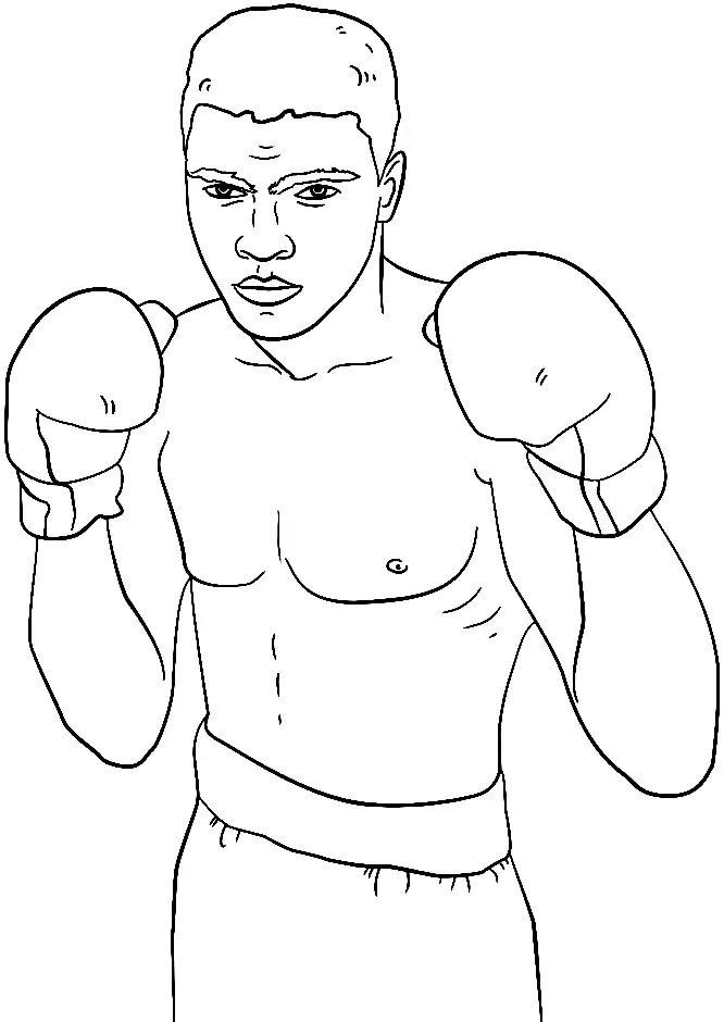 Boxing Coloring Pages 4