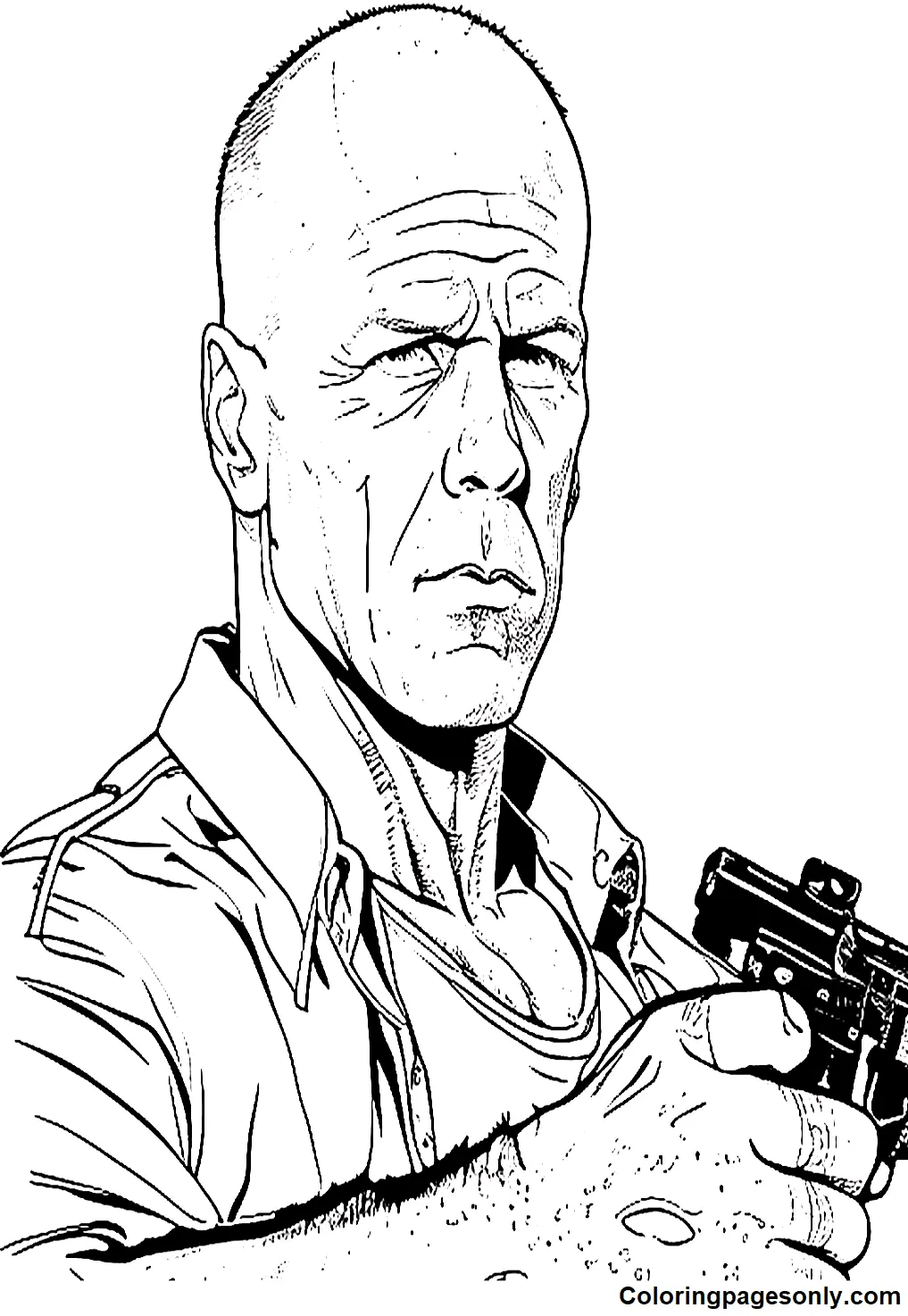 Desenhos de Bruce Willis Para Colorir 2