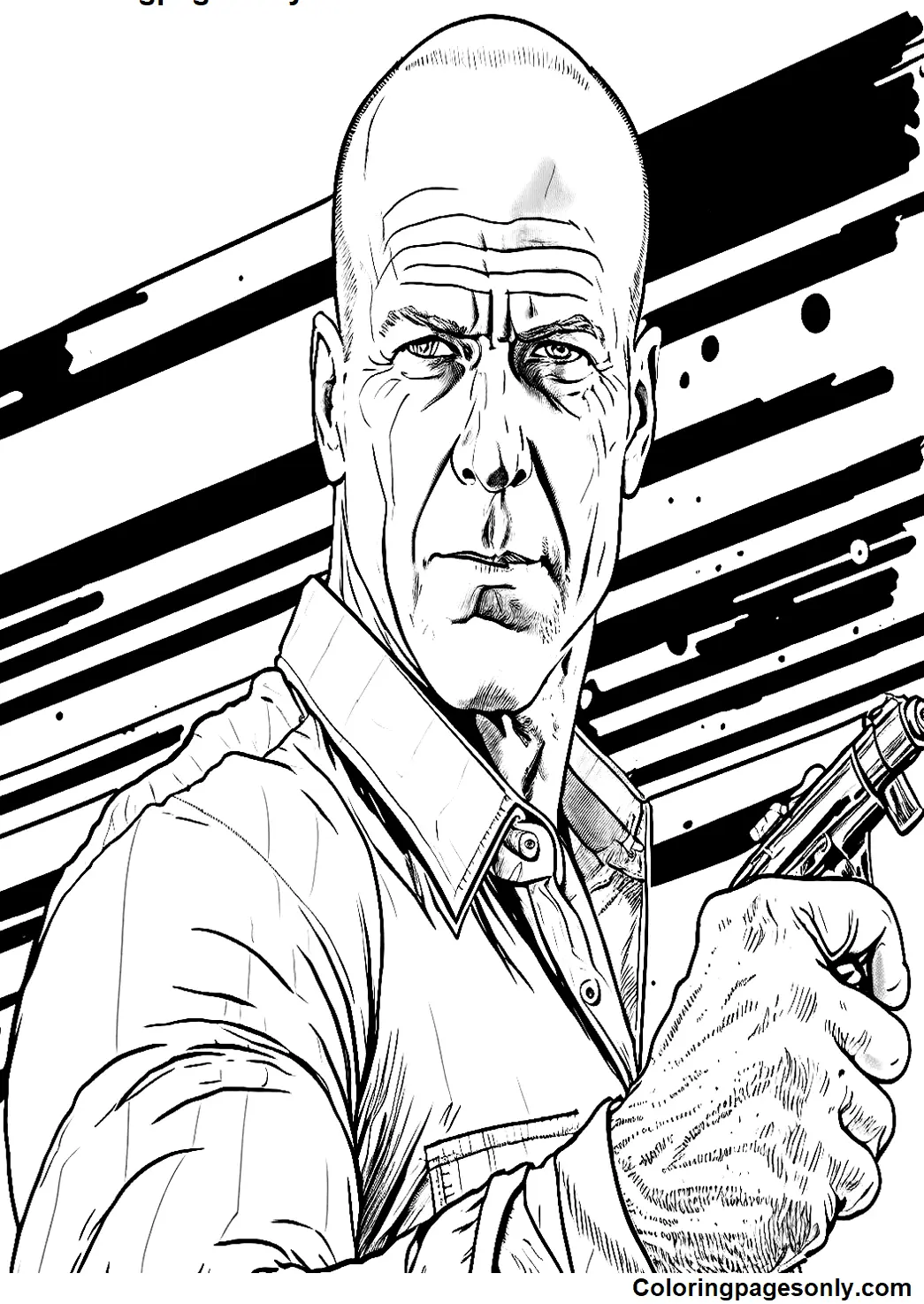 Desenhos de Bruce Willis Para Colorir 3