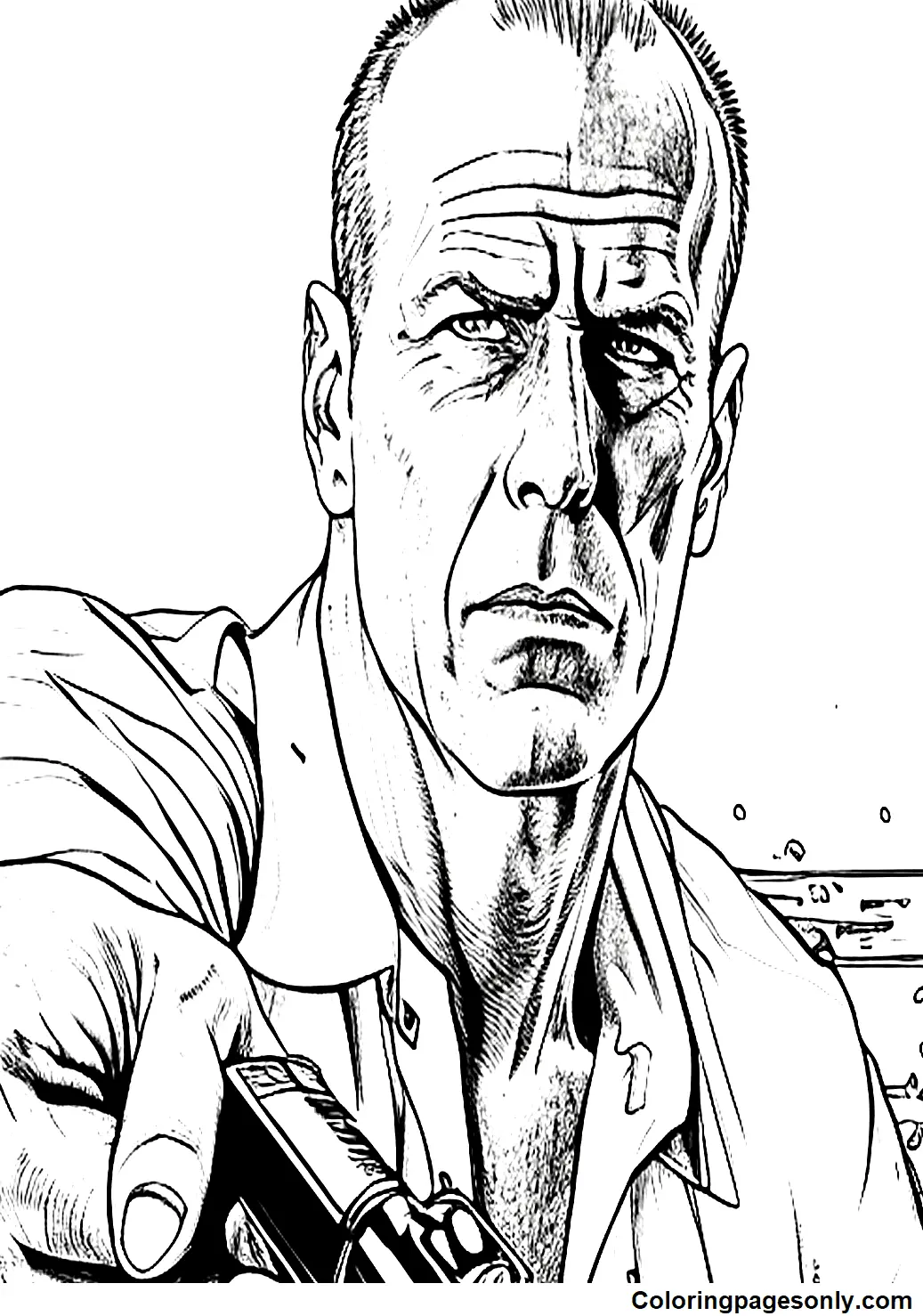 Desenhos de Bruce Willis Para Colorir 7