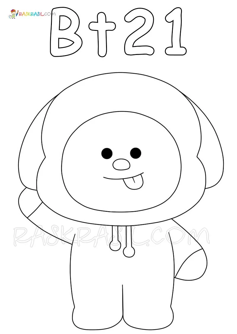 BT21 Para Colorir 1