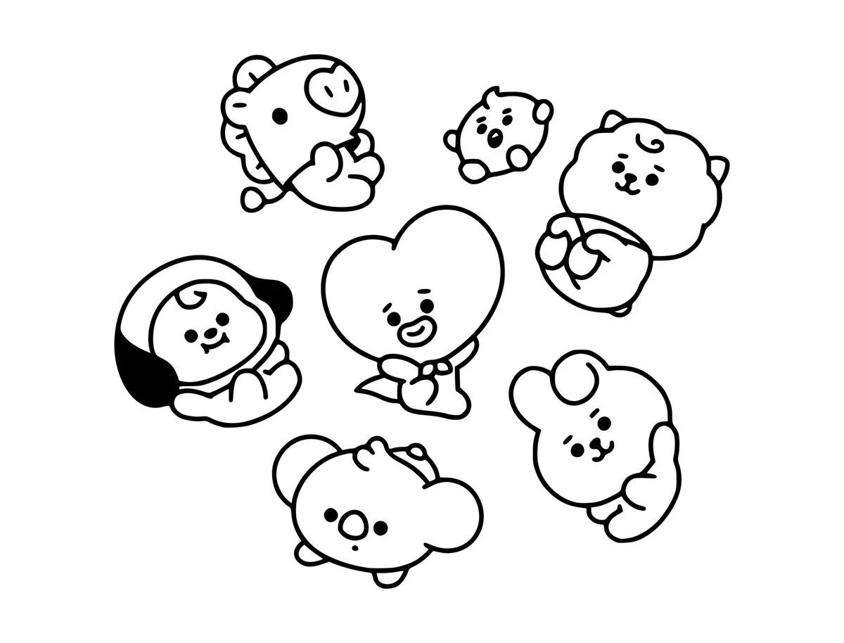 BT21 Para Colorir 11