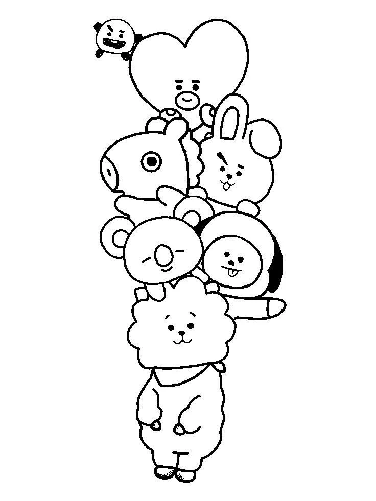 BT21 Para Colorir 20