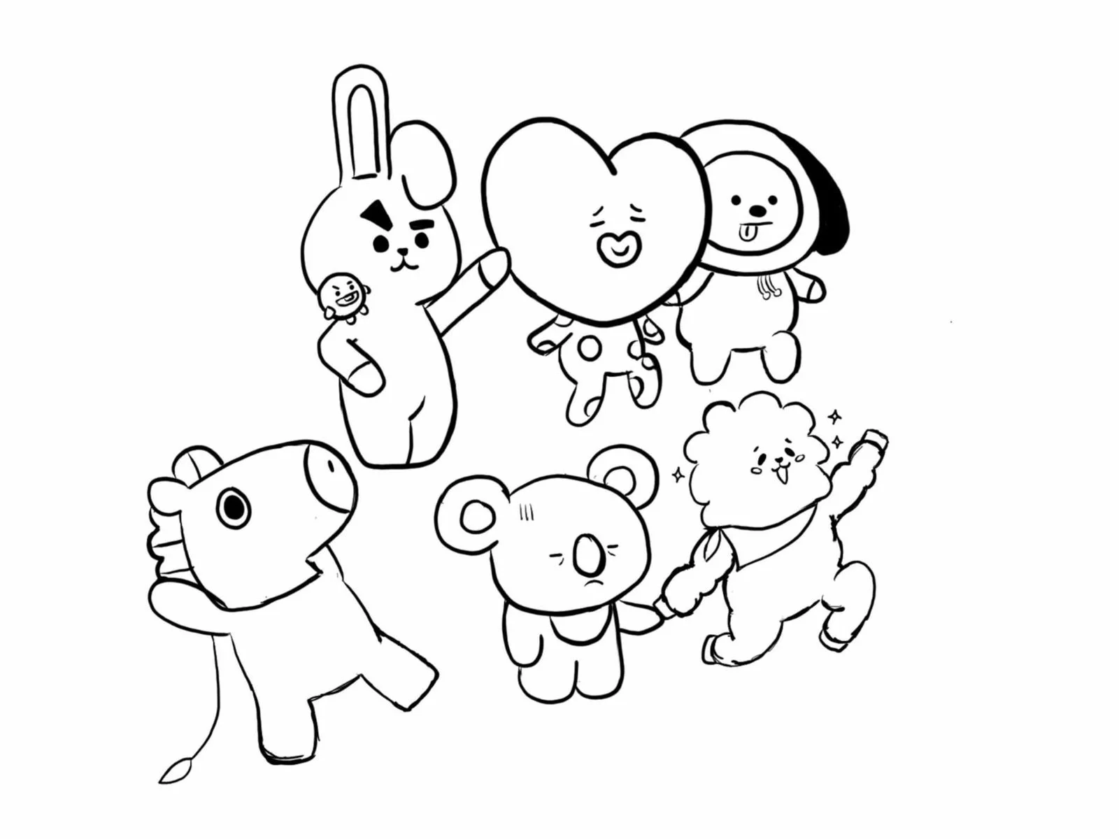 BT21 Para Colorir 8