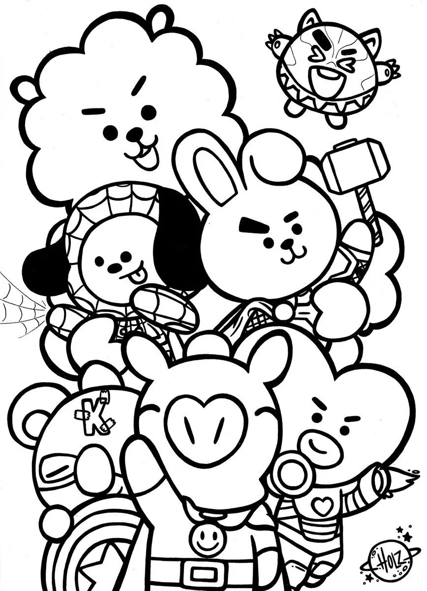 BT21 Para Colorir 9