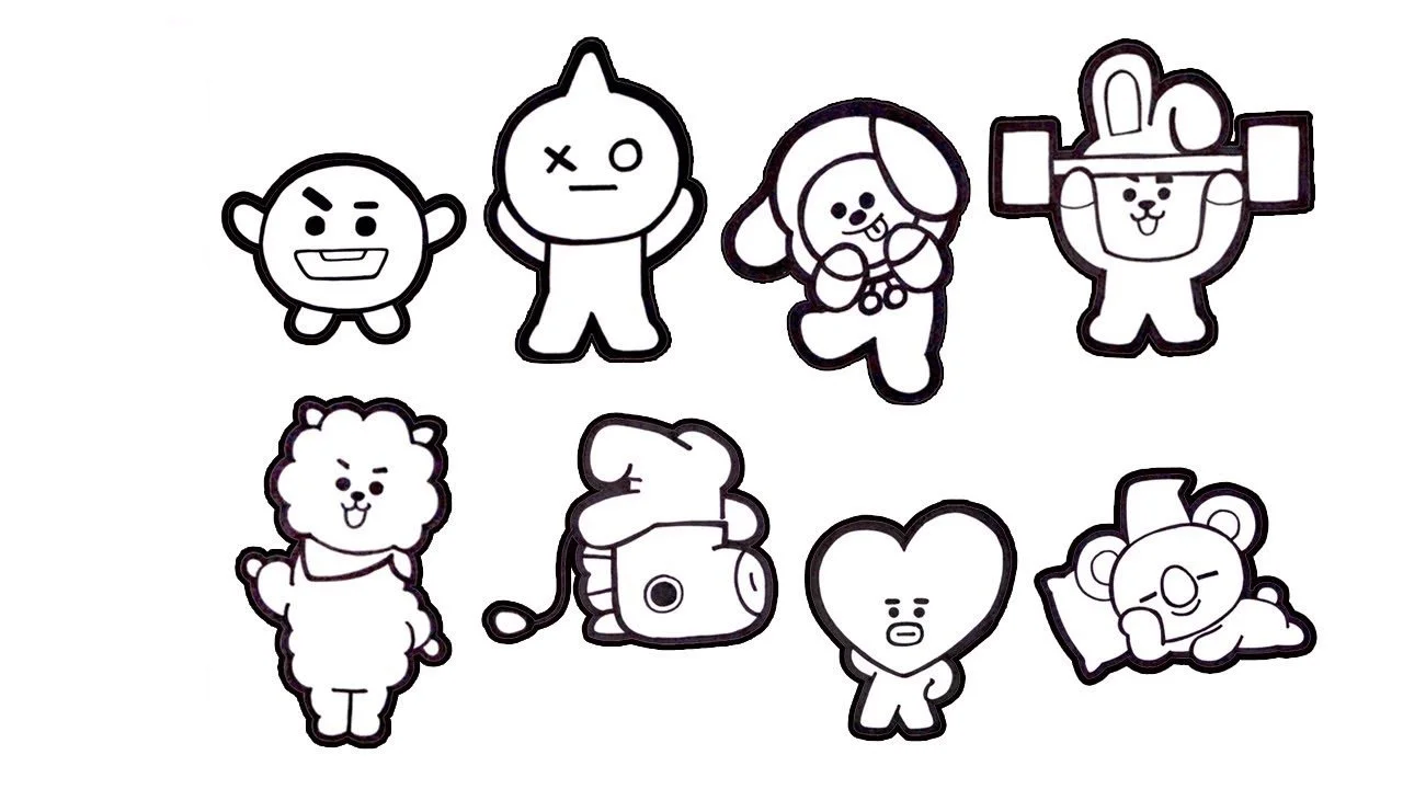 BT21 Para Colorir