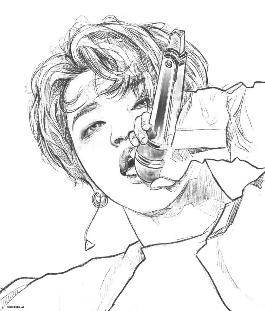 BTS Coloring Pages 19