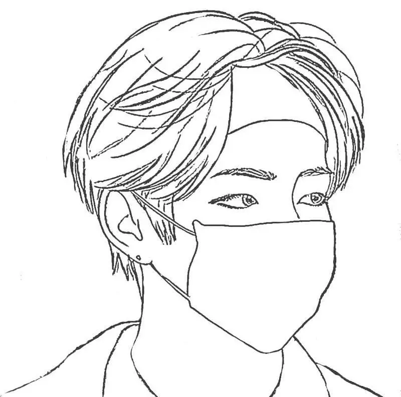 BTS Coloring Pages 4