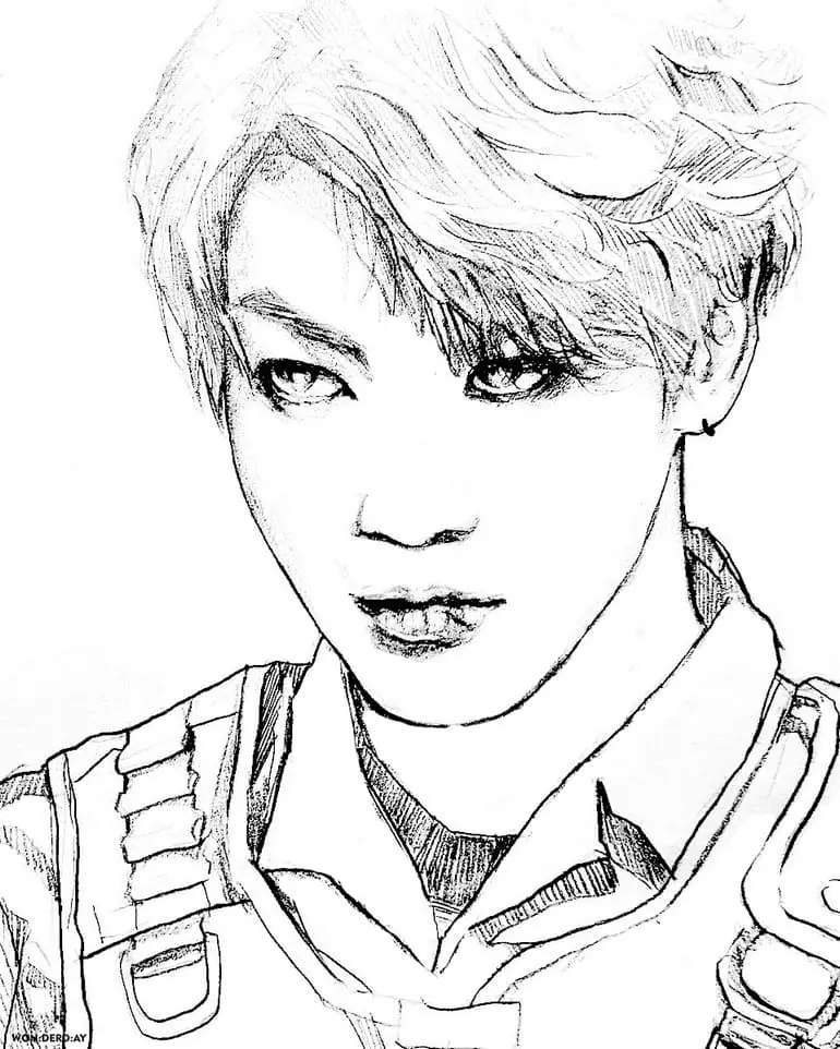 BTS Coloring Pages 47