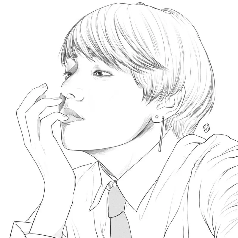 BTS Coloring Pages 7