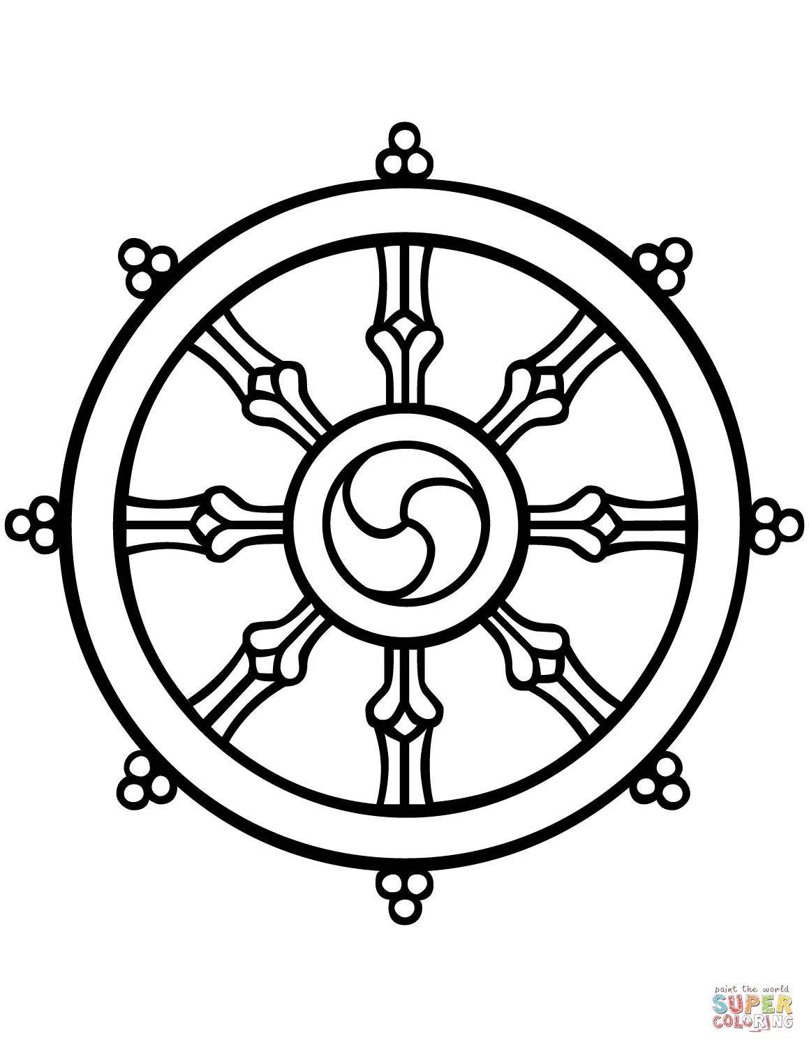 Buddhism coloring pages 20