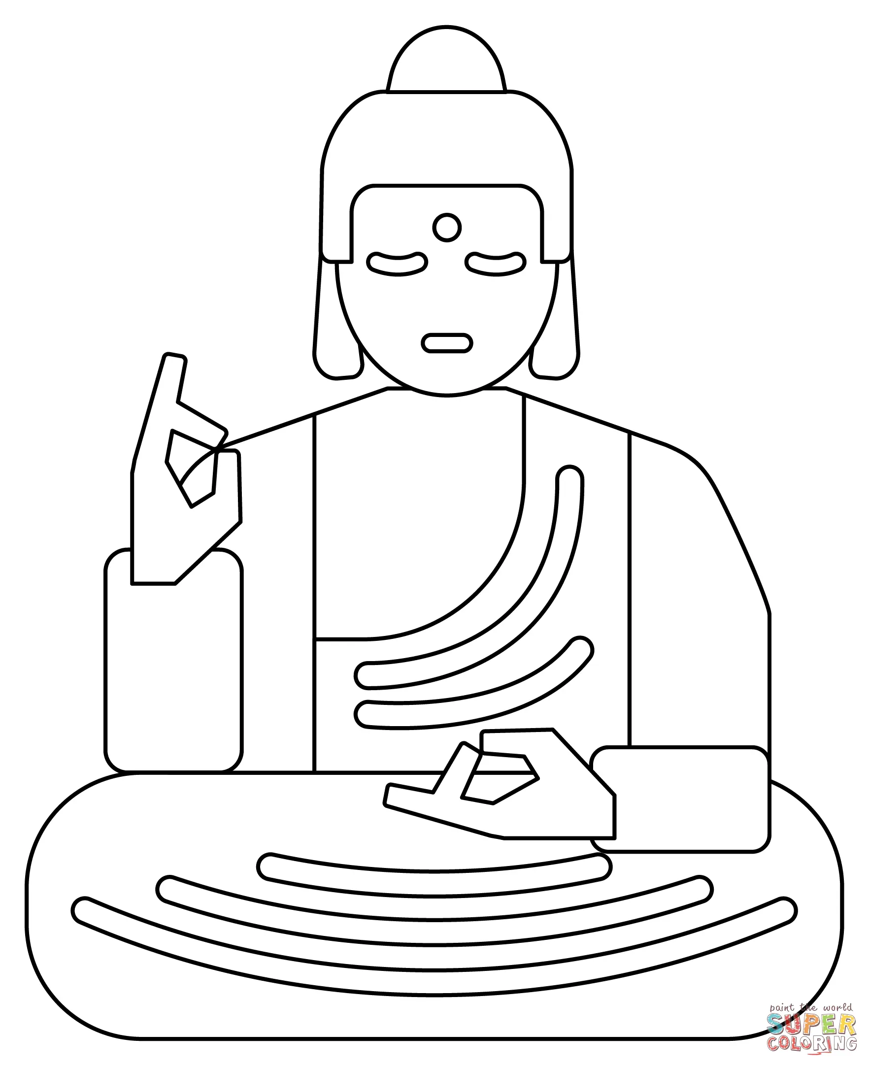 Buddhism coloring pages 3