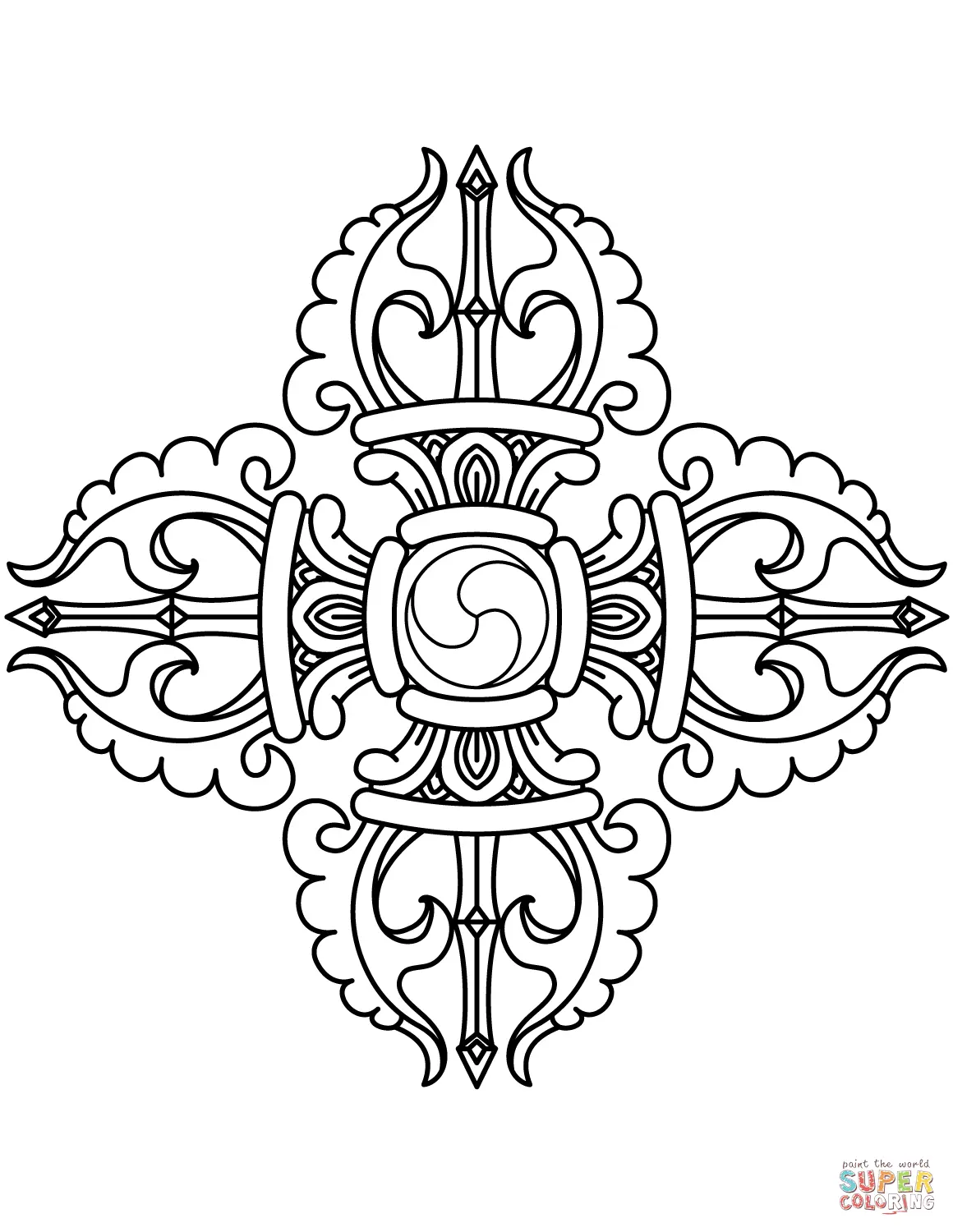 Buddhism coloring pages 32
