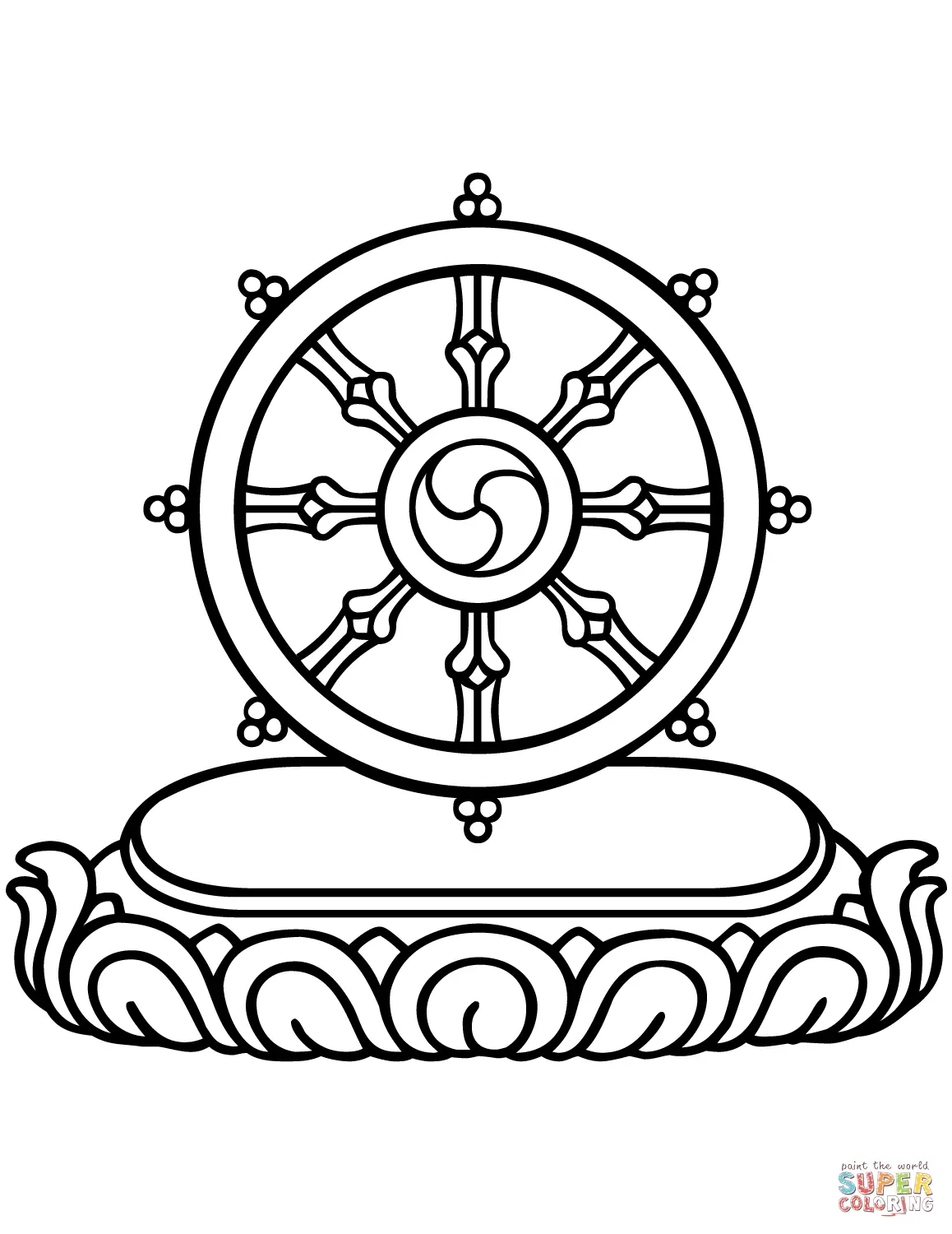 Buddhism coloring pages 43