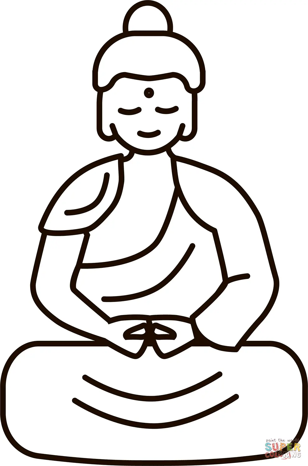 Buddhism coloring pages 6