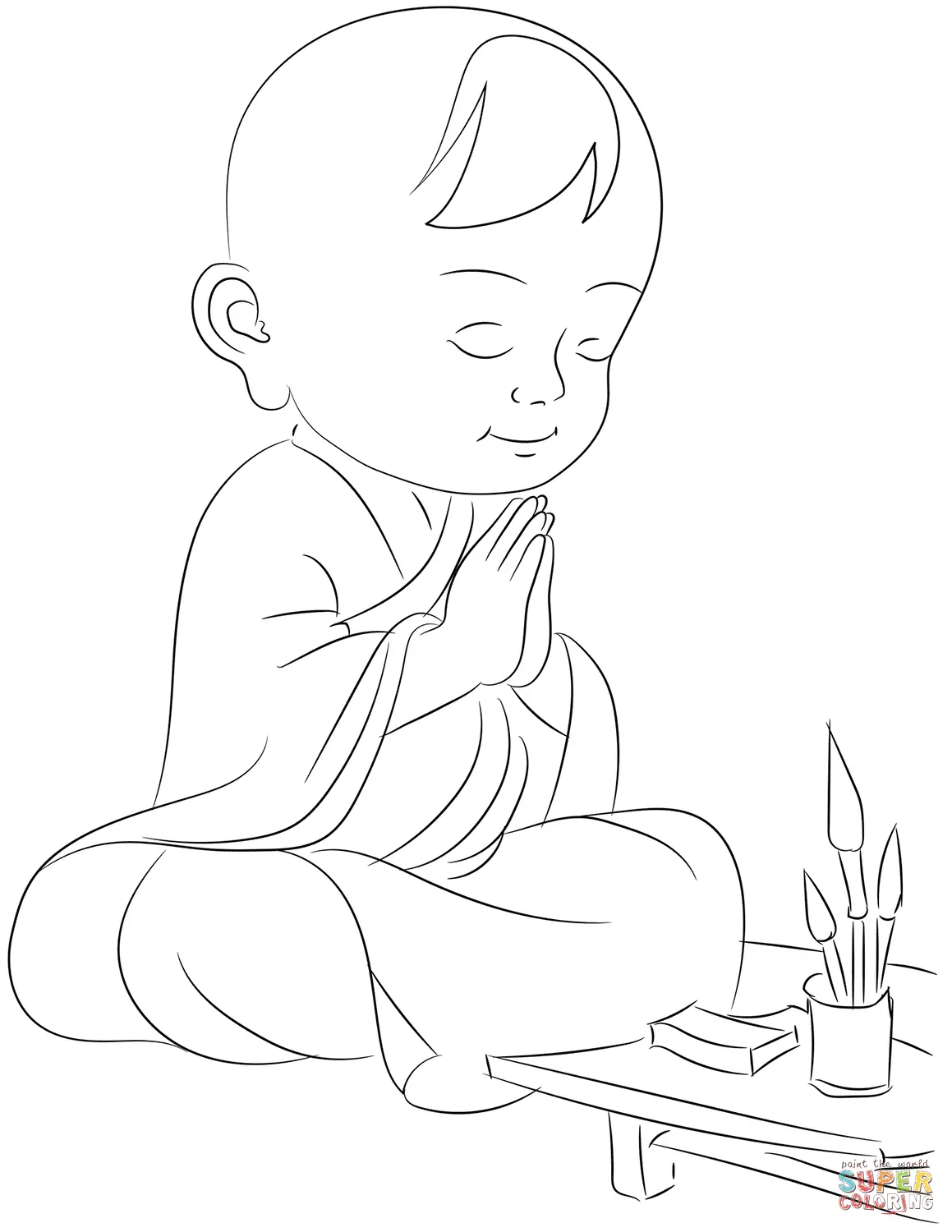 Buddhism coloring pages 7