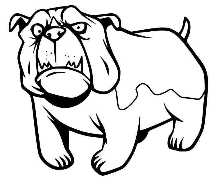 Desenhos de Bulldog Para Colorir 30