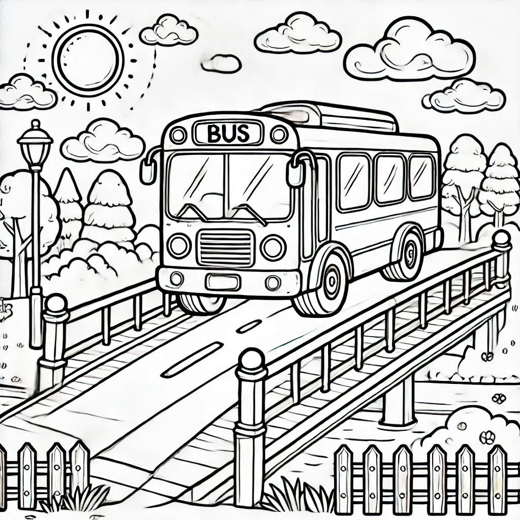 Onibus Para Colorir 11