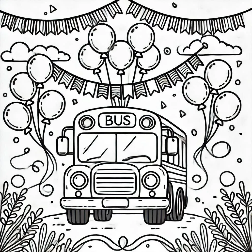 Onibus Para Colorir 14