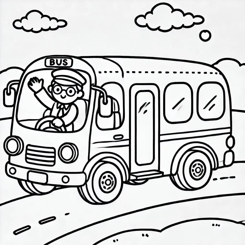 Onibus Para Colorir 15