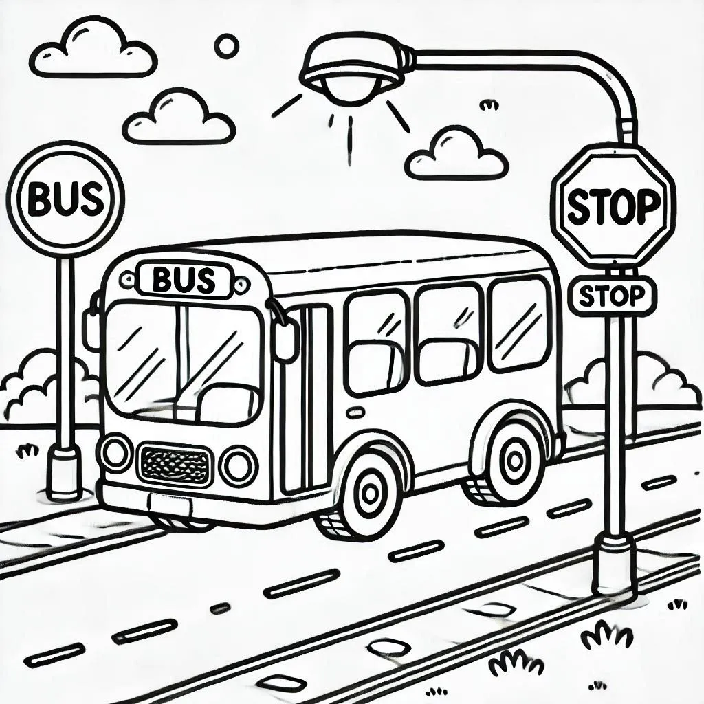 Onibus Para Colorir 19