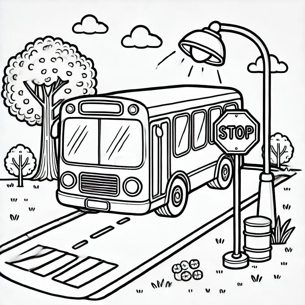 Onibus Para Colorir 20