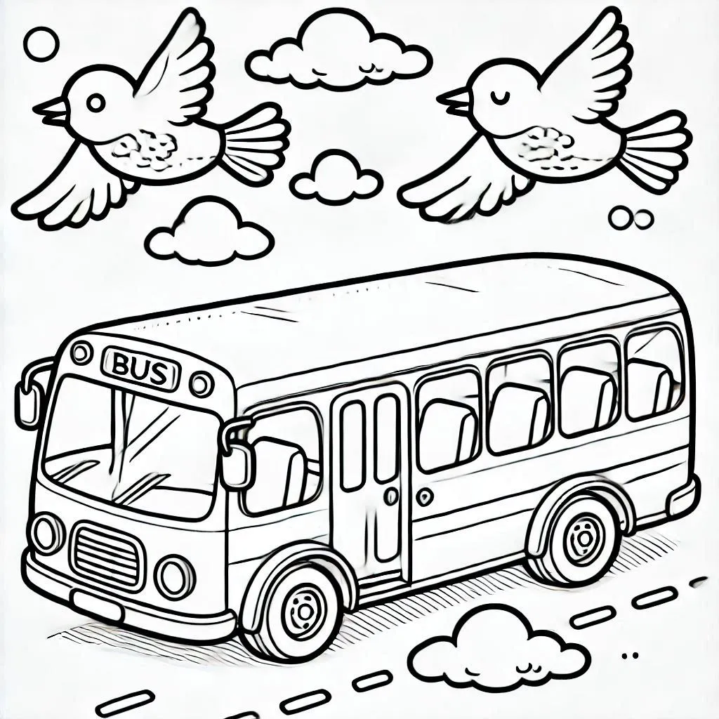 Onibus Para Colorir 23