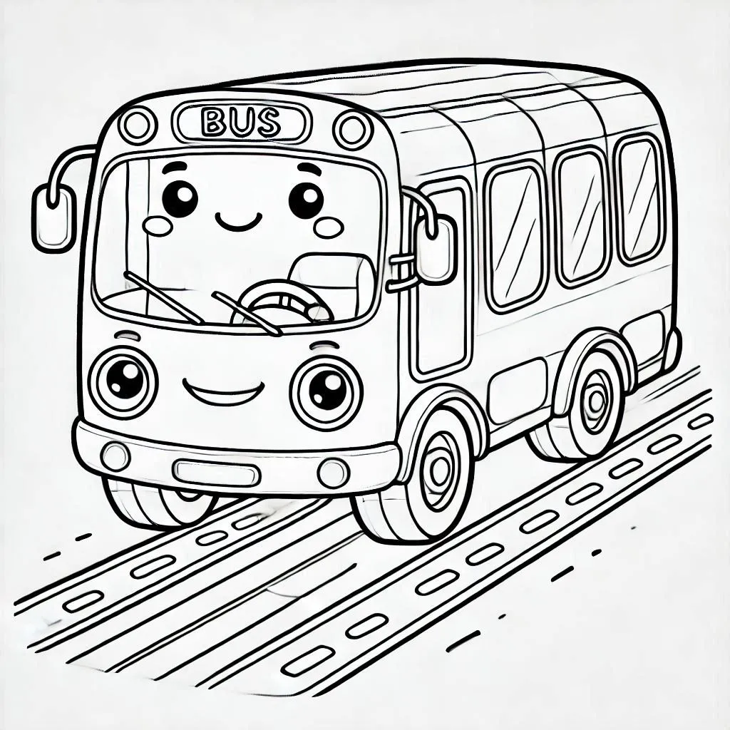 Onibus Para Colorir 4