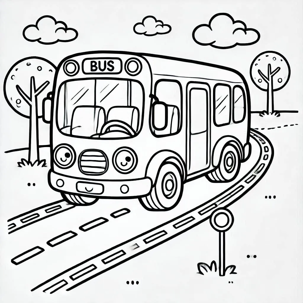 Onibus Para Colorir 5