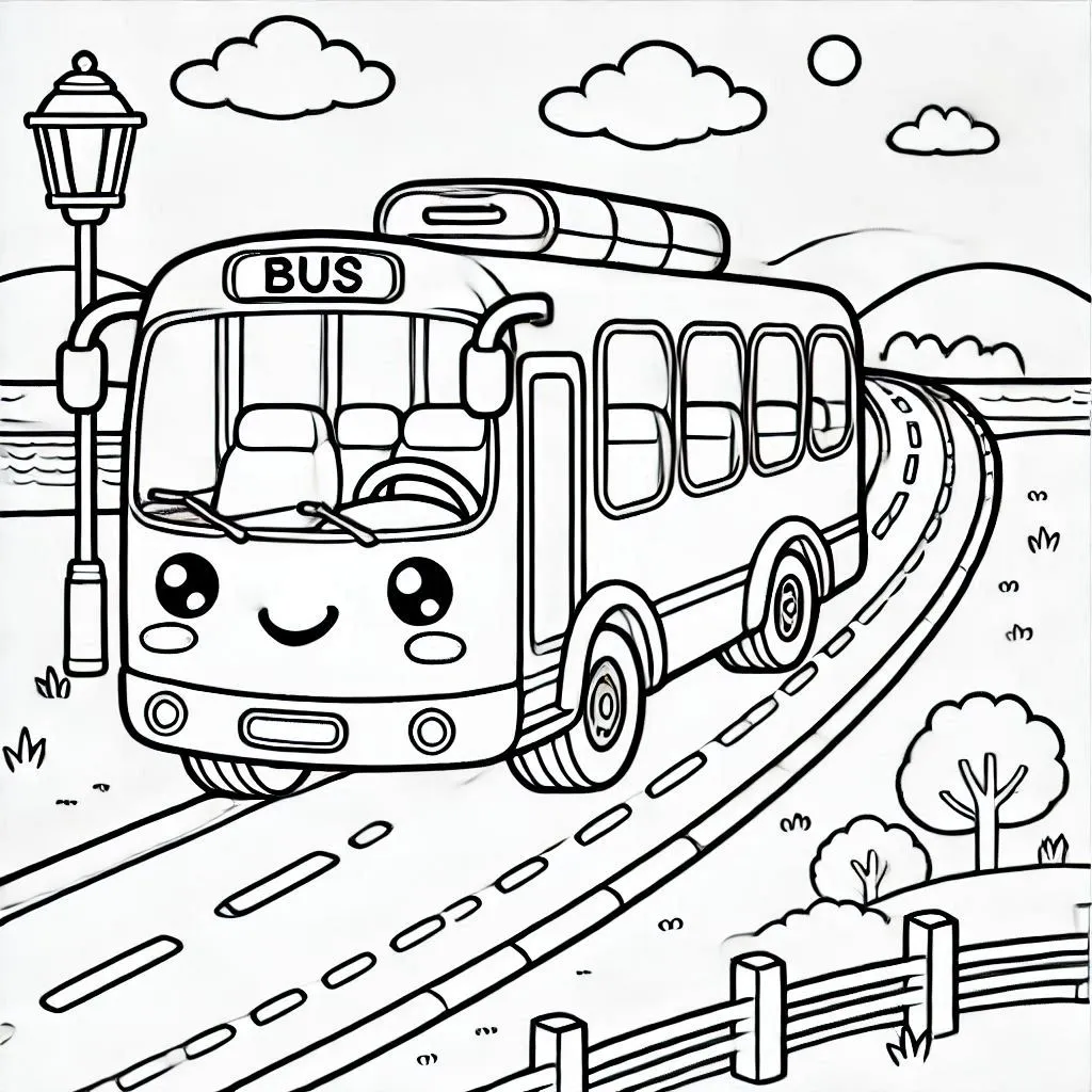 Onibus Para Colorir 6