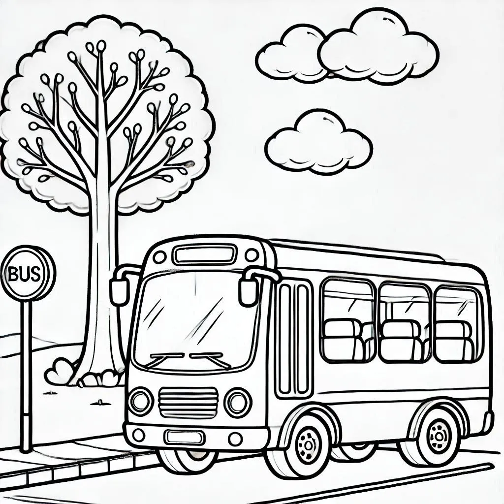 Onibus Para Colorir 7